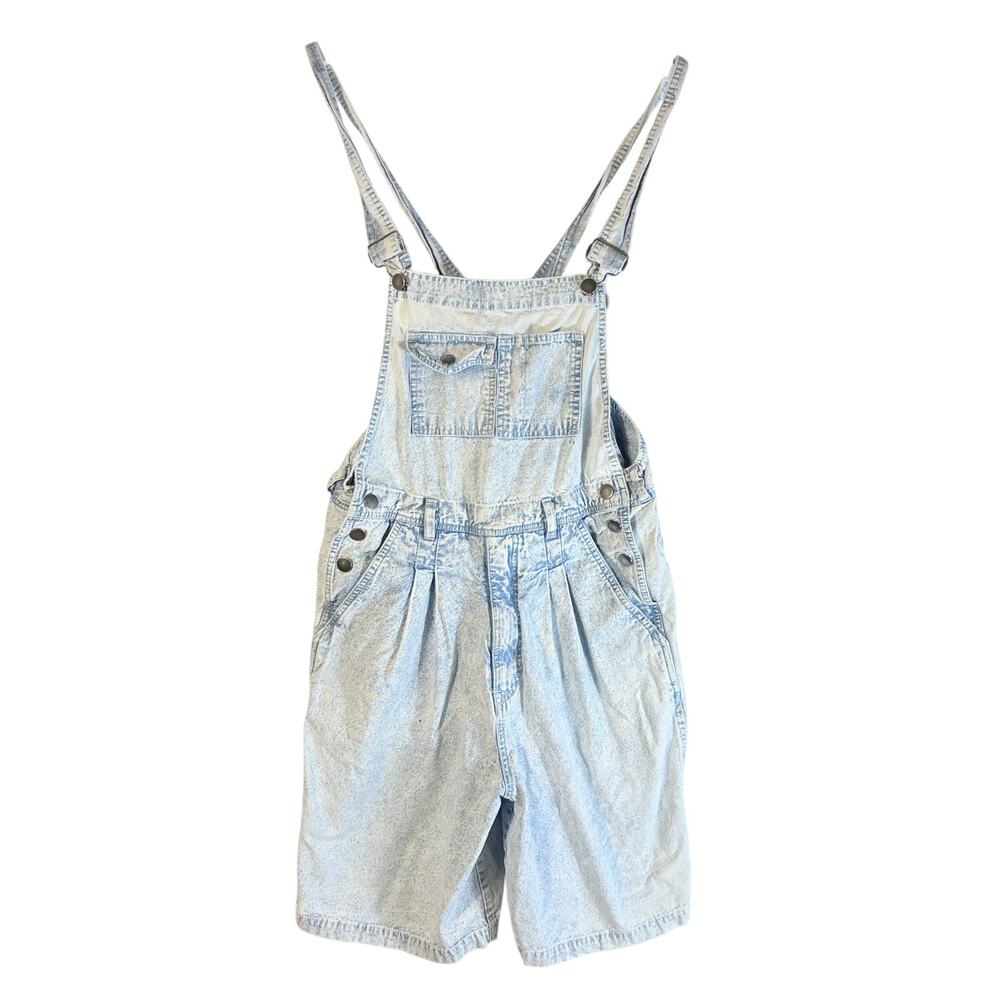 Soho Vintage Light Acid Wash 100% Cotton Short Overalls Size S